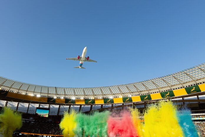 FlySafair Soars High with Fourth Flyover as Springboks beat the All Blacks